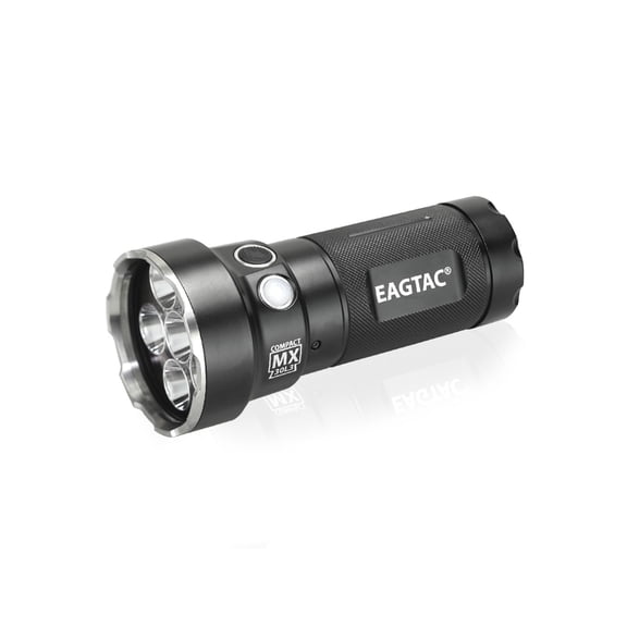 EAGTAC MX30L3C Flashlight Kit, 6 Nichia 219B CRI-92 LED, 3000lm, Black, MX30L3C-