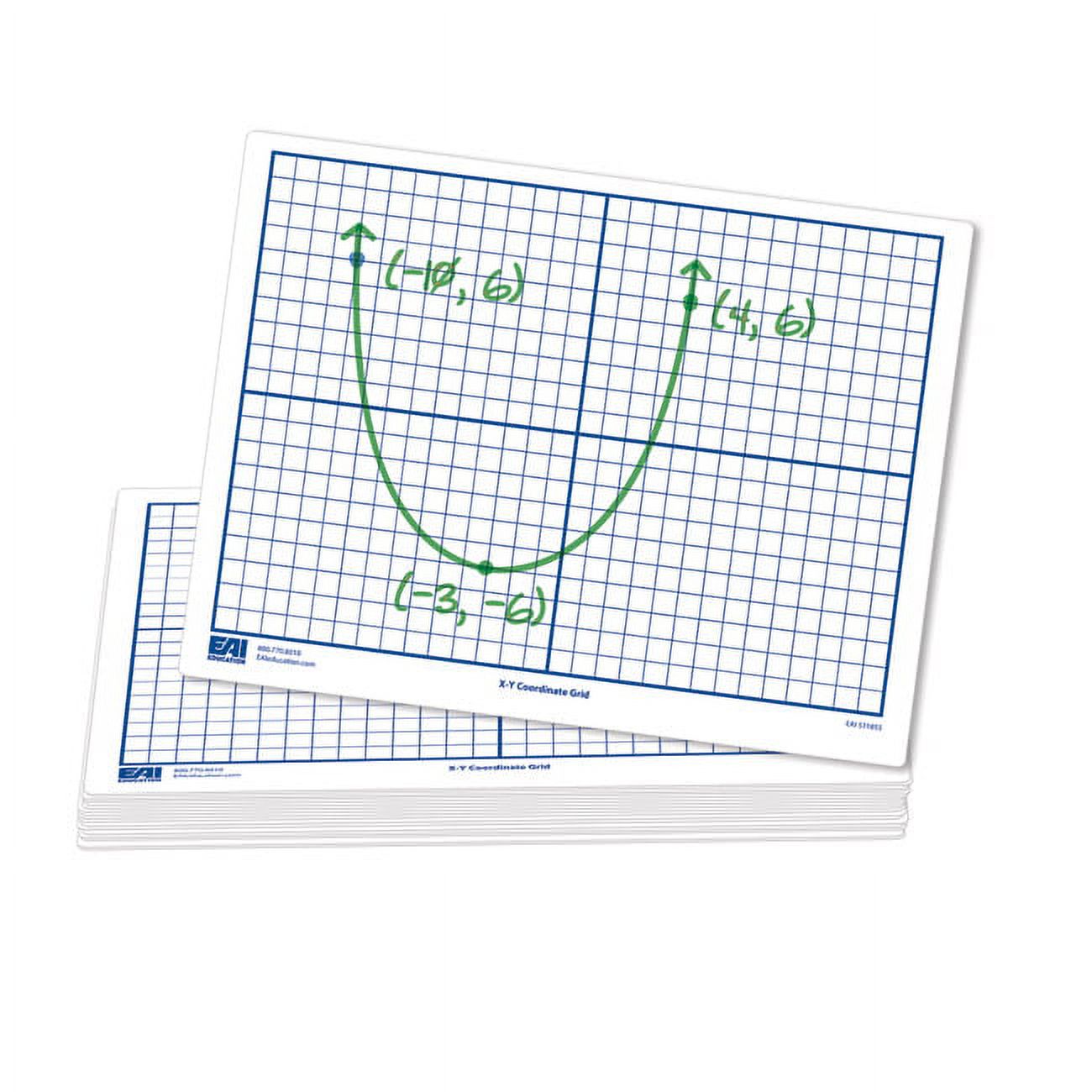 EAI Education XY Coordinate Grid DryErase Boards 9x12 Flexible DoubleSided Set of 30