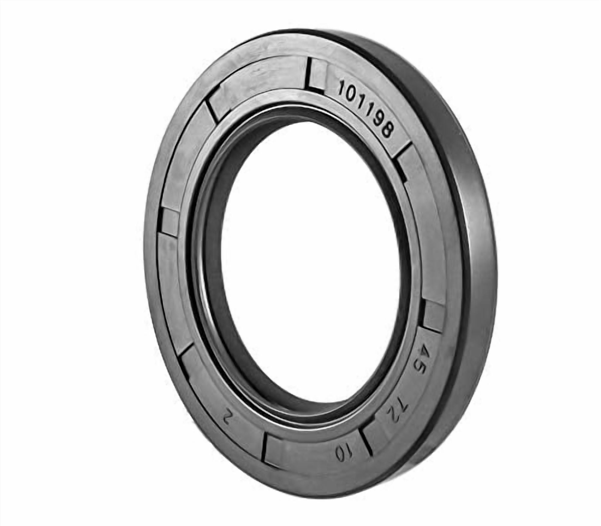 EAI Oil Seal - 50mm X 72mm X 7mm Double Lip With Spring, Nitrile Rubber, Metal Case