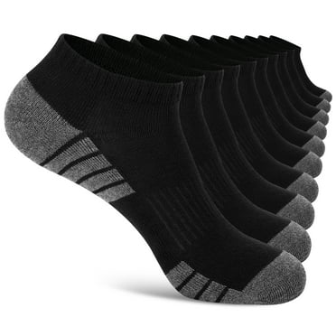 EALLCO 10 Pack Men's Ankle Socks Breathable Low Cut Light Weight Socks for Men