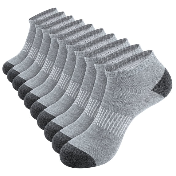 EALLCO 10 Pack Men's Breathable Low Cut Socks Ankle No Show Work Socks