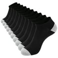 thumbnail image 1 of EALLCO 10 Pack Men's Breathable Low Cut Socks Ankle No Show Work Socks, 1 of 7