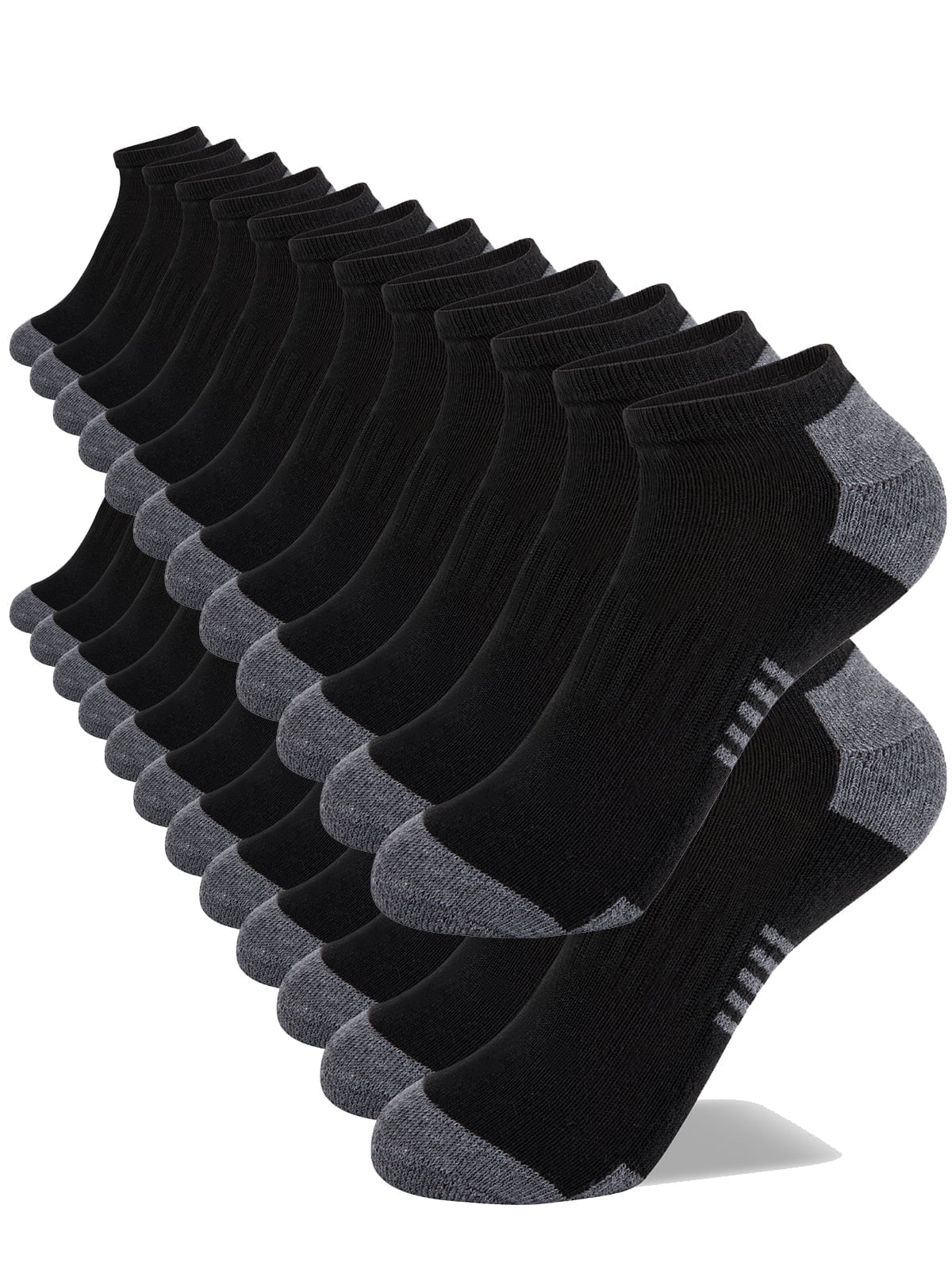 EALLCO 10 Pairs Kids Socks No Show Sport Socks Cushioned Low Cut Athletic for Boys Girls Socks