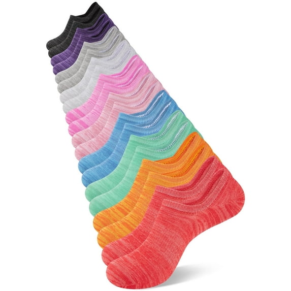 EALLCO 10 Pairs Womens No Show Socks Lightweight Low Cut Thin Socks for Women Running Daily