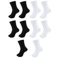 thumbnail image 1 of EALLCO 10 Pairs Womens Crew Socks Cotton Casual Socks for Women Lightweight Athletic Running Socks, 1 of 12
