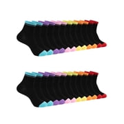 EALLCO 12 Pairs Ankle Socks for Women Low Cut Socks Soft Moisture-wicking Casual Socks NonSlip Breathable