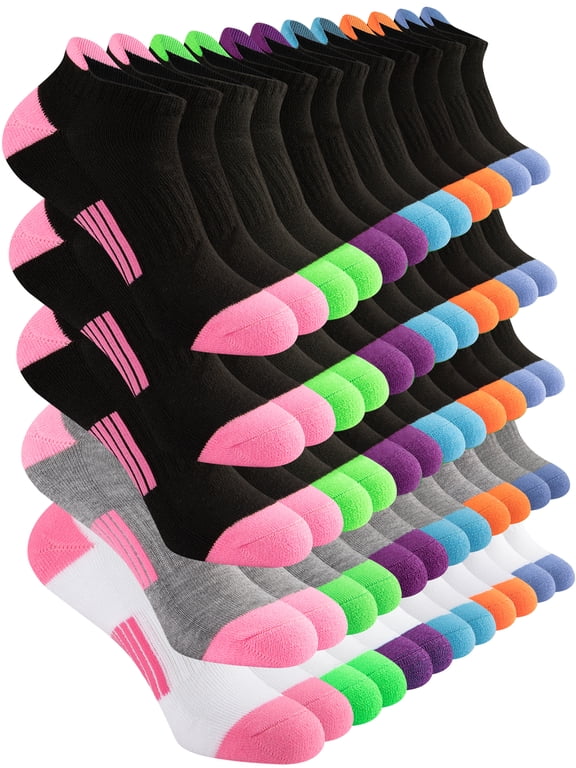 30 Pairs Womens Ankle Lightweight Socks Low Cut Casual Athletic Comfort Socks