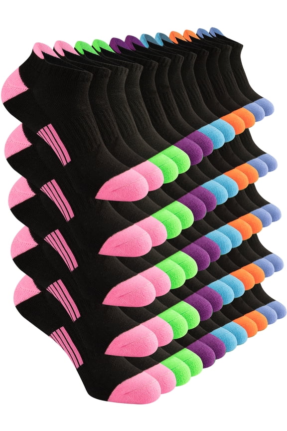 30 Pairs Womens Ankle Lightweight Socks Low Cut Casual Athletic Comfort Socks
