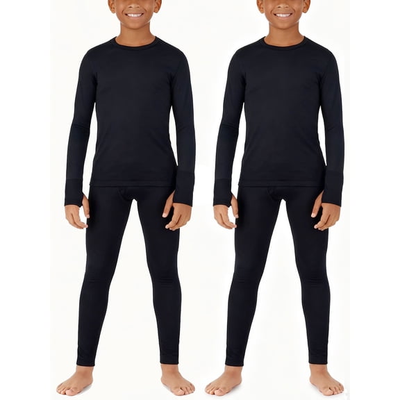 EALLCO Boys Thermal Underwear 2 Sets Soft Comfortable Thermal