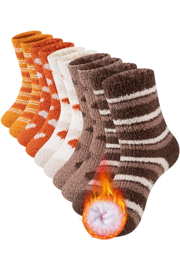 Child Winter Socks Crew Cute Socks 6 Pairs