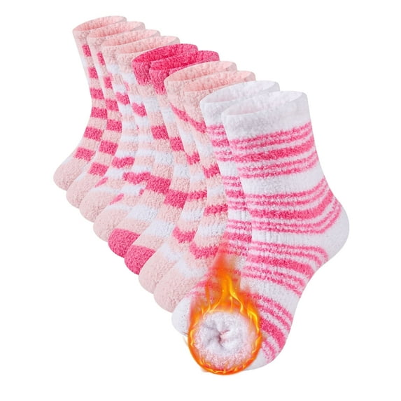 EALLCO Child Winter Socks Crew Cute Socks 5 Pairs