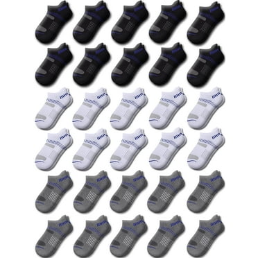 EALLCO Kids Socks 30 Pairs Ankle Lightweight Socks for Boys & Girls 4-10 Years Old
