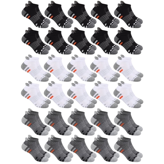 EALLCO Kids Socks 30 Pairs Boys & Girls Ankle Lightweight Socks Breathable Child Socks