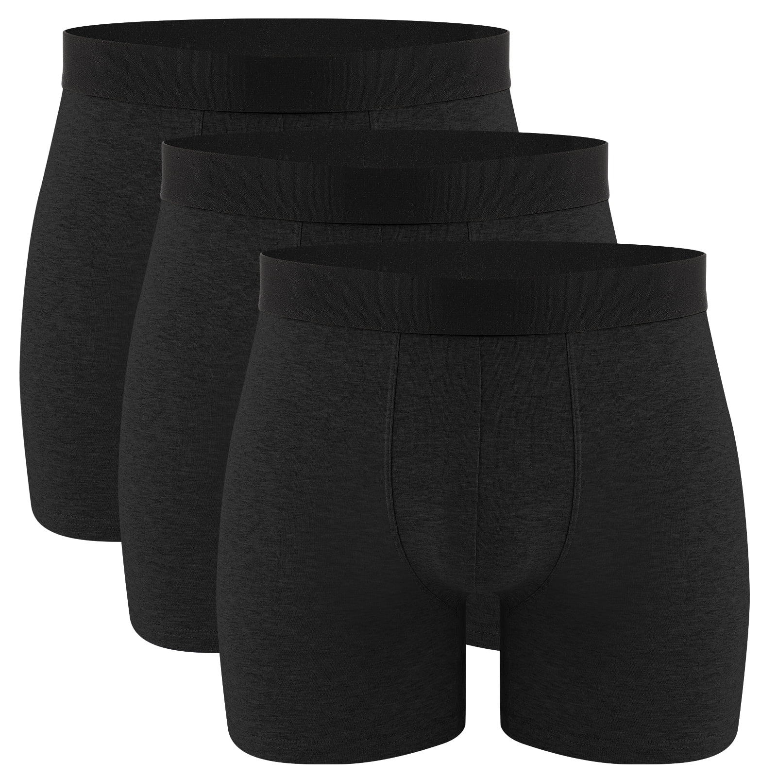 Calvin Klein Men's Black 3-Pack Cotton Stretch Boxer Briefs, Large 