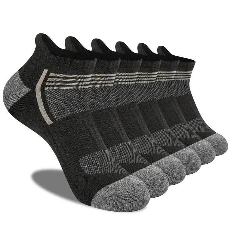EALLCO Mens Ankle Socks Low Cut Socks Work Cushioned Breathable Socks for Men  6 Pairs 