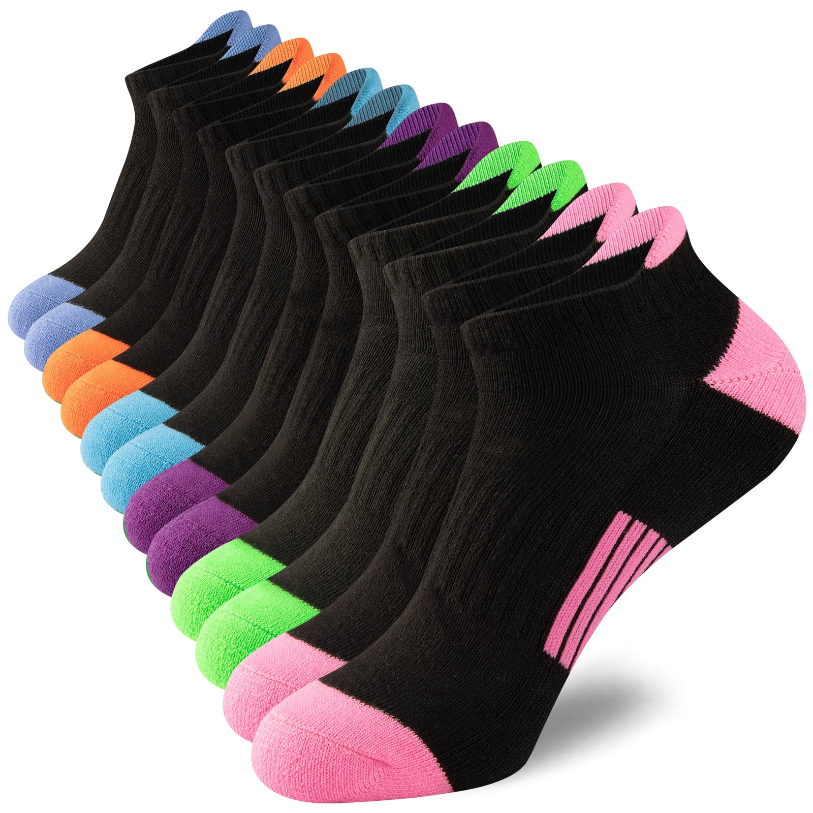 EALLCO Womens Ankle Socks Low Cut Socks Cushioned Athletic Running