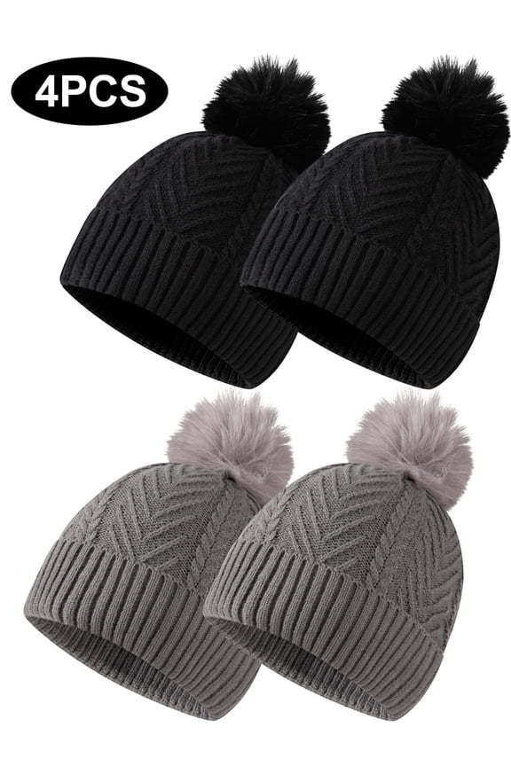 Womens Winter Hats Warm Hats 4Pairs