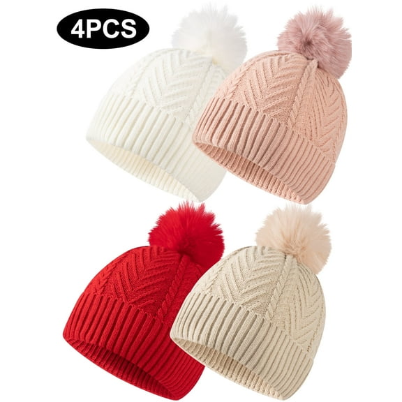 EALLCO Womens Winter Hats Warm Hats 4Pairs