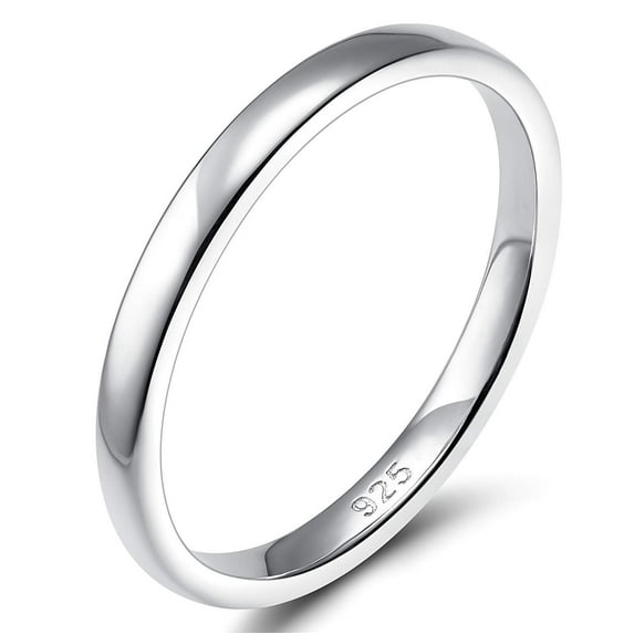 Monkton Silver Ring – 925 Pure Sterling Silver Ring - Sterling Silver Rings for Women – Elegant Silver Band Rings For Women and Men - Gifts for Special Occasions 2mm, 4mm, 6mm Ring Size 5-12