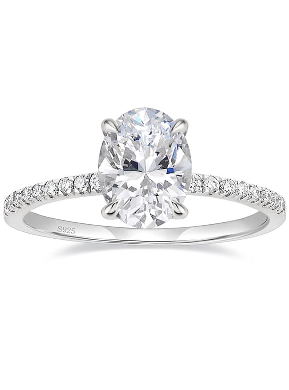 NEW TTstyle RHODIUM 925 Sterling Silver Engagement Wedding Ring