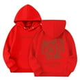 thumbnail image 1 of EANJE Girls Sweatshirt Kids 10-12 Years Graphic Pink Hoodie Love Like Jesus Hoodie Long Sleeve Jesus Loves You Casual Drawstring Pullover Cute Kids Clothes Red 7-8Y, 1 of 6