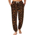 thumbnail image 1 of EANJE Halloween Pajama Pants for Men Lightweight Wide Leg Sleepwear Pajama Pants Soft Pumpkin Ghost Bat Print High Waisted Pj Fall Drawstring Lounge Pants with Pockets Orange XL, 1 of 6