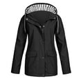 EANJE Rain Jacket Women 2024 Fall Lightweight Waterproof Raincoat