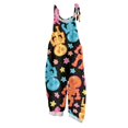 thumbnail image 1 of EANJE Womens Halloween Jumpsuit Wide Leg Holiday Gothic Skull Floral Print Overall Sleeveless Womens Romper Straps Jumpsuit Loose Bib Overalls Winter Clothing Pink L, 1 of 6
