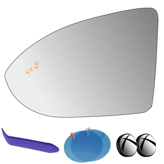 EAP Driver Side Mirror Glass for VW Golf MK7 Golf GTI 2015-2021, e-Golf 2015-2019, Heated, Blind Spot