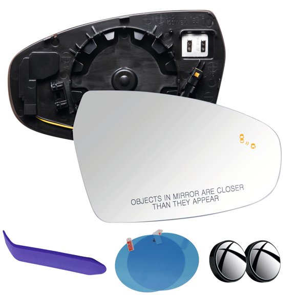 EAP Passenger Side Mirror Glass for Kia Forte 2019-2024, Heated, Blind Spot