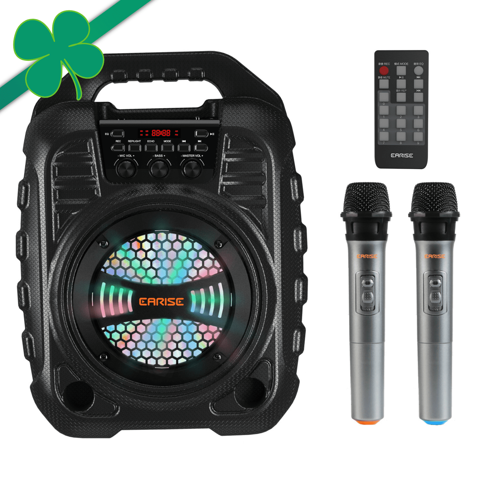 EARISE T26 Pro Karaoke Machine with 2 Wireless Microphones, Portable PA