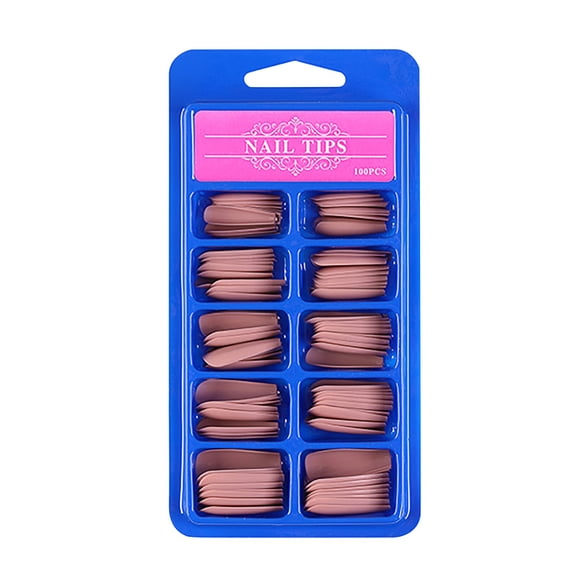 EARKITY 100pcs Coffin Press on Nails Kit, Long Ballerina Full Cover Fake Nail Acrylic Tips Artificial Fingernails False Manicure