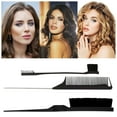 thumbnail image 1 of EARKITY 3 Pieces Hair Styling Comb Set, Teasing Hair Brush Rat Tail Comb Edge Brush for Edge&Back Brushing, Combing, Slicking Hair for Women, 1 of 3