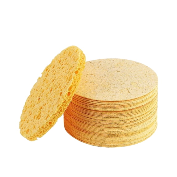EARKITY 50pc Compressed Facial Sponges | 100% Natural Cosmetic Spa Sponges for Facial Cleansing | Exfoliating Mask | Makeup Remover | Face Scrubber, 2024 Clearance Sales