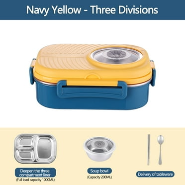 EARKITY Bento Box, Lunch Box, Stainless Steel Bento Box for Adults, Lunch Containers Bento Lunch Box for Adults, Insulated Lunch Containers, Bento Lunch Box for Office Work for Men Women