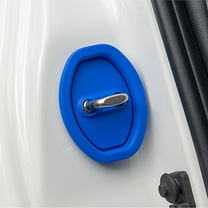 EARKITY Car Silicone Door Latch Protective Cover, Auto Door Lock Strike Protector, Silent Shock Absorption Lock Accessories, Dust-Proof and Rust-Proof Door Lock Cover Parts Protective Pads (4pcs)