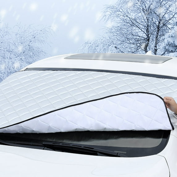 EARKITY Car Windshield Snow Cover, Universal Fit Car Windshield Cover for Ice Snow, Heavy Duty Ultra Thick Protective Windscreen Cover, Front Window Automotive Covers for Car SUV Trucks