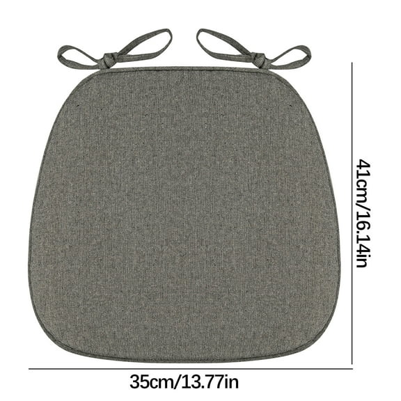 EARKITY Chair Cushion, Indoor Seat Cushion, Linen Dining Chair Cushion, Dining Room Chair Cushion with Ties, Memory Foam Non Slip Kitchen Seat Pad, Soft and Comfortable