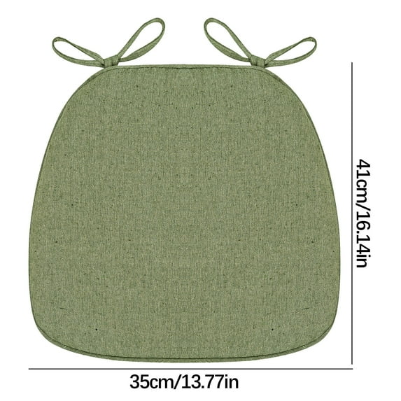 EARKITY Chair Cushion, Indoor Seat Cushion, Linen Dining Chair Cushion, Dining Room Chair Cushion with Ties, Memory Foam Non Slip Kitchen Seat Pad, Soft and Comfortable
