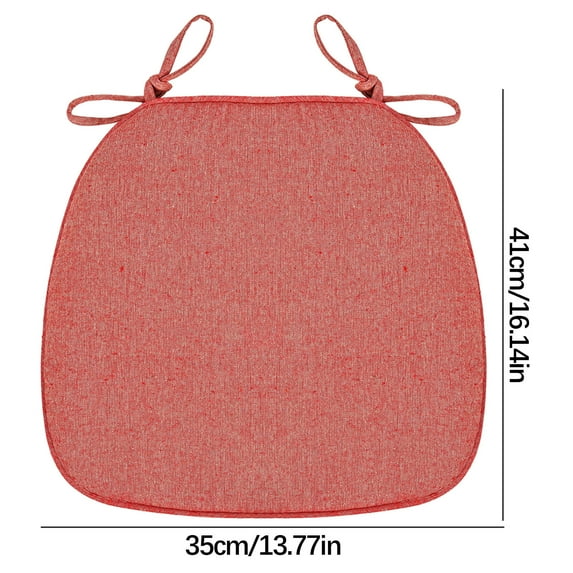 EARKITY Chair Cushion, Indoor Seat Cushion, Linen Dining Chair Cushion, Dining Room Chair Cushion with Ties, Memory Foam Non Slip Kitchen Seat Pad, Soft and Comfortable