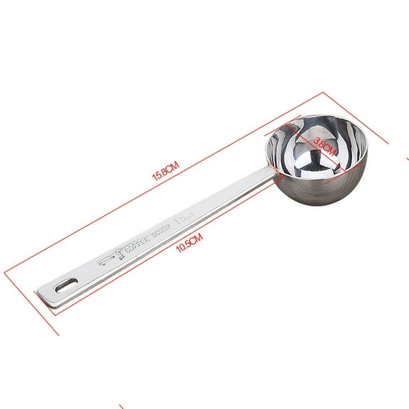 EARKITY Coffee Scoops, Stainless Steel Coffee Spoons with Long Handle, Stainless Steel Table Spoon, Measuring Tablespoon for Coffee Milk Fruit Powder, Measuring Dry & Liquid Ingredient, Cooking Baking