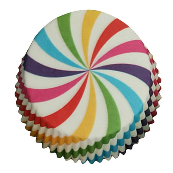 EARKITY Cupcake Cases, Cake Paper Cup, Rainbow Baking Cups, Colorful Baking Cups, Muffin Paper Case, Cake Chocolate Candy Wrap Making Supplies for Birthday Wedding (100 Pcs)