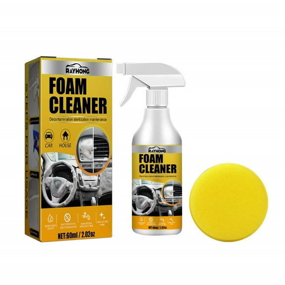EARKITY Foam Cleaner for Car, Multipurpose Foam Cleaner Spray, Car Interior Cleaner, All-Purpose Household Cleaners for Kitchen, Bathroom, Car Interior, Leather Decontamination