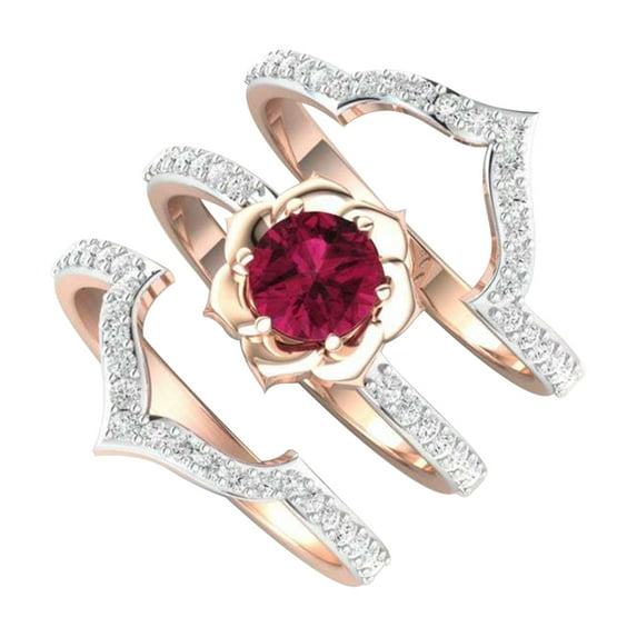 EARKITY Jewelry for Women 3-in-1 Alloy Inlaid Rhinestone Female Popular Exquisite Fashion Rings Fashion Brand Jewelry Gift