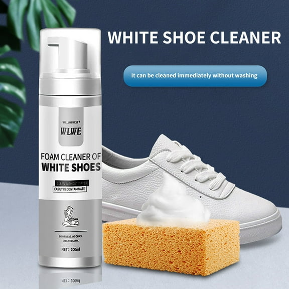 EARKITY White Shoes Cleaner, White Shoe Stain Remover, Sneaker Shoe Foam Cleaner, Shoes Brightening Agent, Stain Repellent Spray for Suede, Leather, Fabric, Canvas, Sneakers, Tennis Shoes