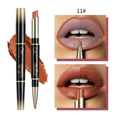 EARKITY Double Head Matte Lipstick Set, Lip Liner & Lipstick Set Long Lasting Waterproof Moisturizing Lipstick Set