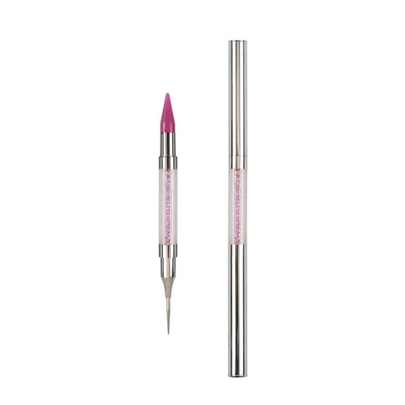 EARKITY Dual End Rhinestone Pen, Tool Nail Rhinestone Picker Dotting Tool, Dual End Rhinestone Pen Tool, Dual Tips Pick Up Applicator with Lid, Crystals Nail Salon Home Use, Nail Salon Home DIY Nails