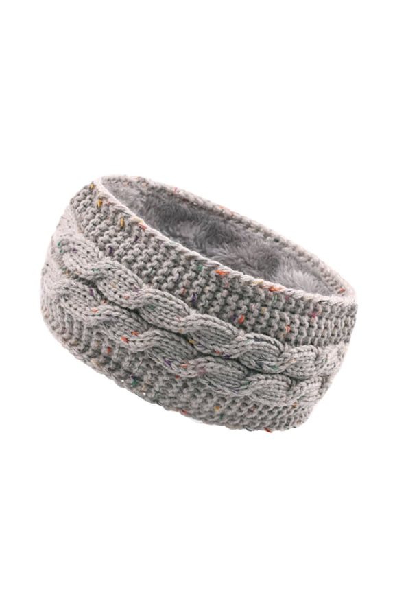 Ear Warmer Headband, Womens Winter Headbands, Fleece Lined Winter Ear Warmer Headband, Winter Knit Thick Fuzzy Fleece Lined Warm Headbands, Cold Weather Warm Ear Muffs for Women Girl