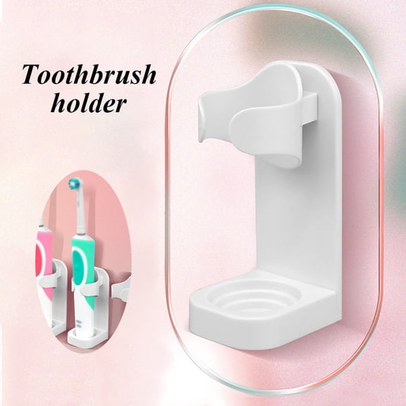 EARKITY Electric Toothbrush Holder, Electric Toothbrush Organizer Space Saver, Electric Toothbrush Storage Rack, Self Adhesive Electric Toothbrush Stand for Bathroom Medicine Cabinet Dorm, Wall Mount
