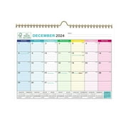 EARKITY FSC Paper Wall Calendar Sturdy Double Wire Binding Large Daily Blocks 18 Month Wall Calendar